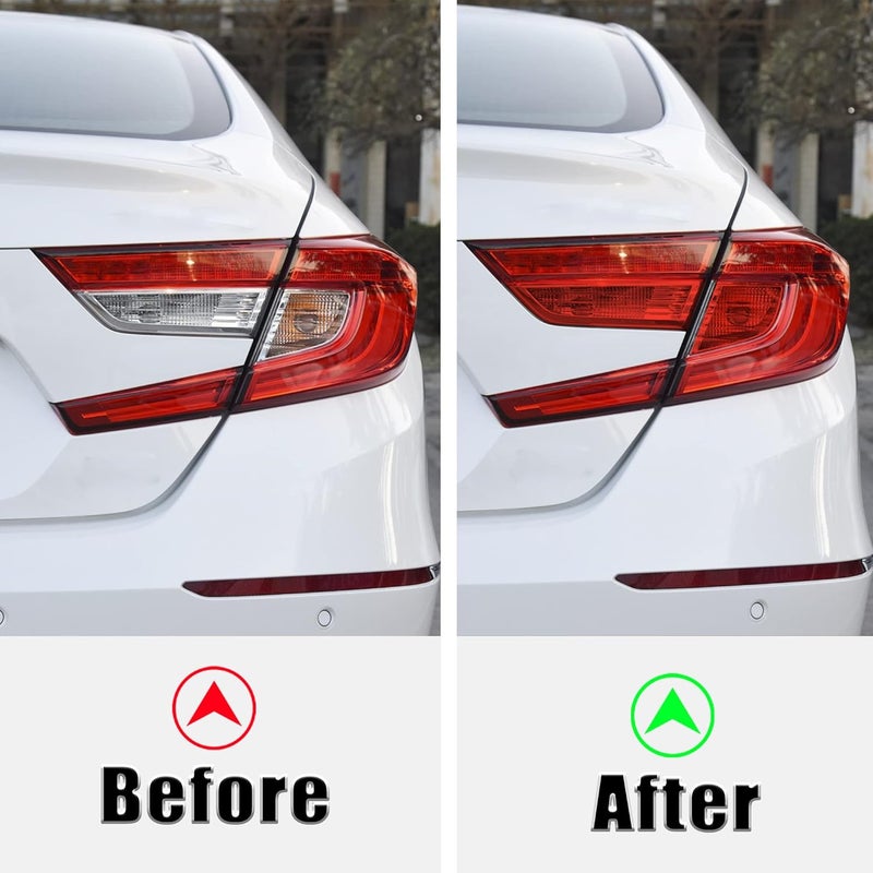TOMALL Vinyl Smoke Tint Turn Signal Reverse Light Films Compatible with Honda 10th Accord 2018-2020 PreCut Car Tail Light Transmission Stickers Exterior Decoration (Red) - Image 4